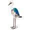 G128 Solar Metal Heron Garden Statue | 24 in Coastal Ocean Bird Outdoor Decor with LED Lights, Colorful Yard Art for Lawn Patio Backyard